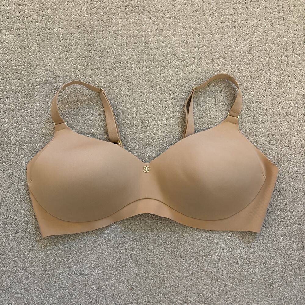 Honeylove Cloud Embrace Wireless Contour T-Shirt Bra Beige Comfort Sz 40C